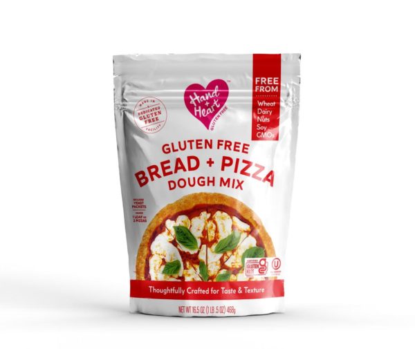 Hand and Heart Gluten Free Bread & Pizza Mix. Bake gluten free pizza, gluten free calzones, gluten free soft bread