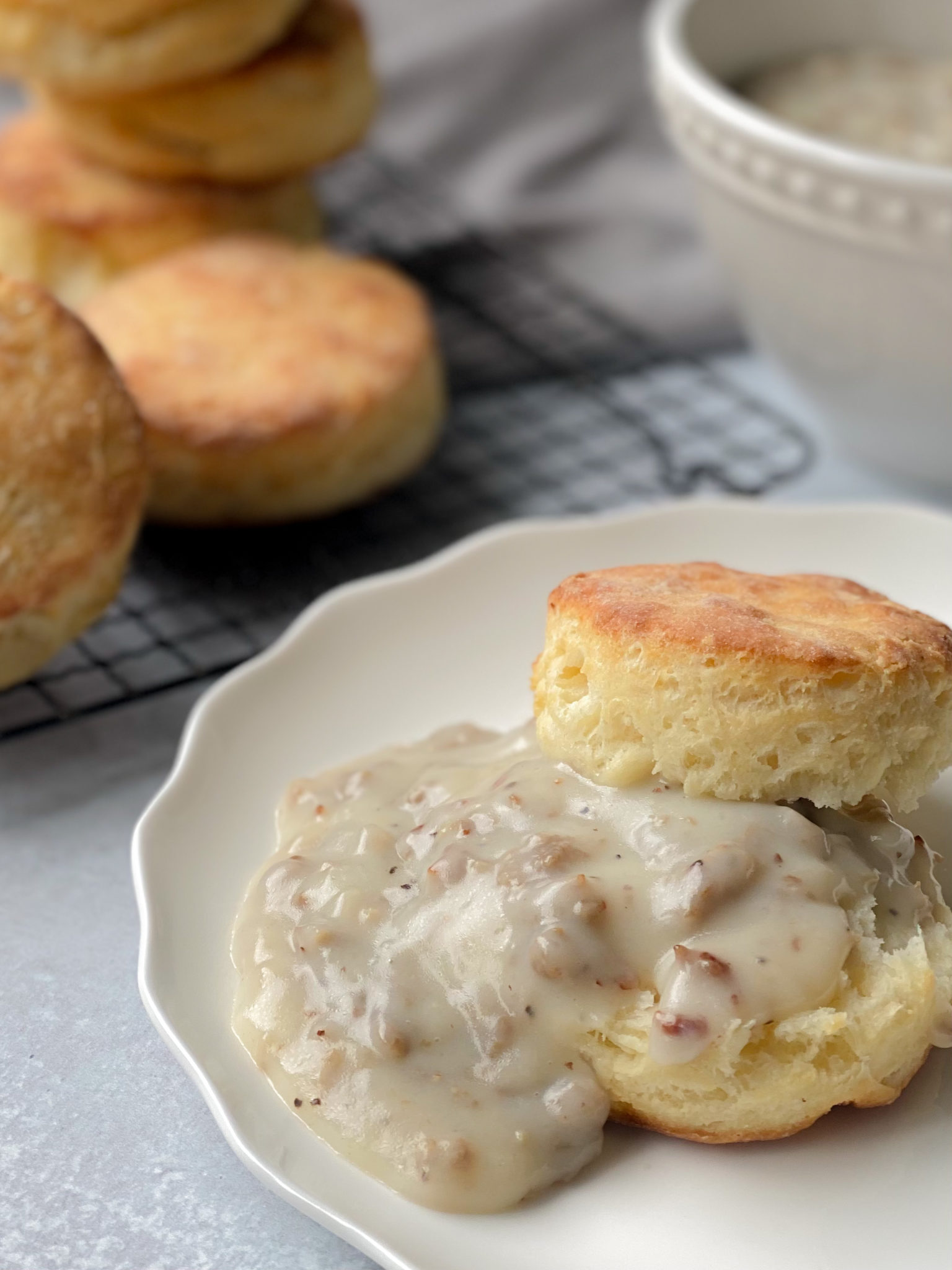 Gluten Free Sausage Gravy and Biscuits Hand + Heart Gluten Free