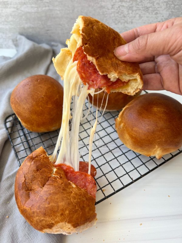 gluten free pepperoni and cheese buns, wheat free, dairy free