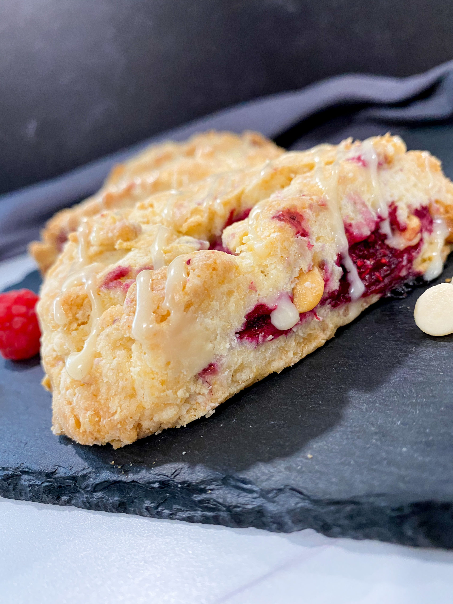 Gluten Free White Chocolate Raspberry Scones -