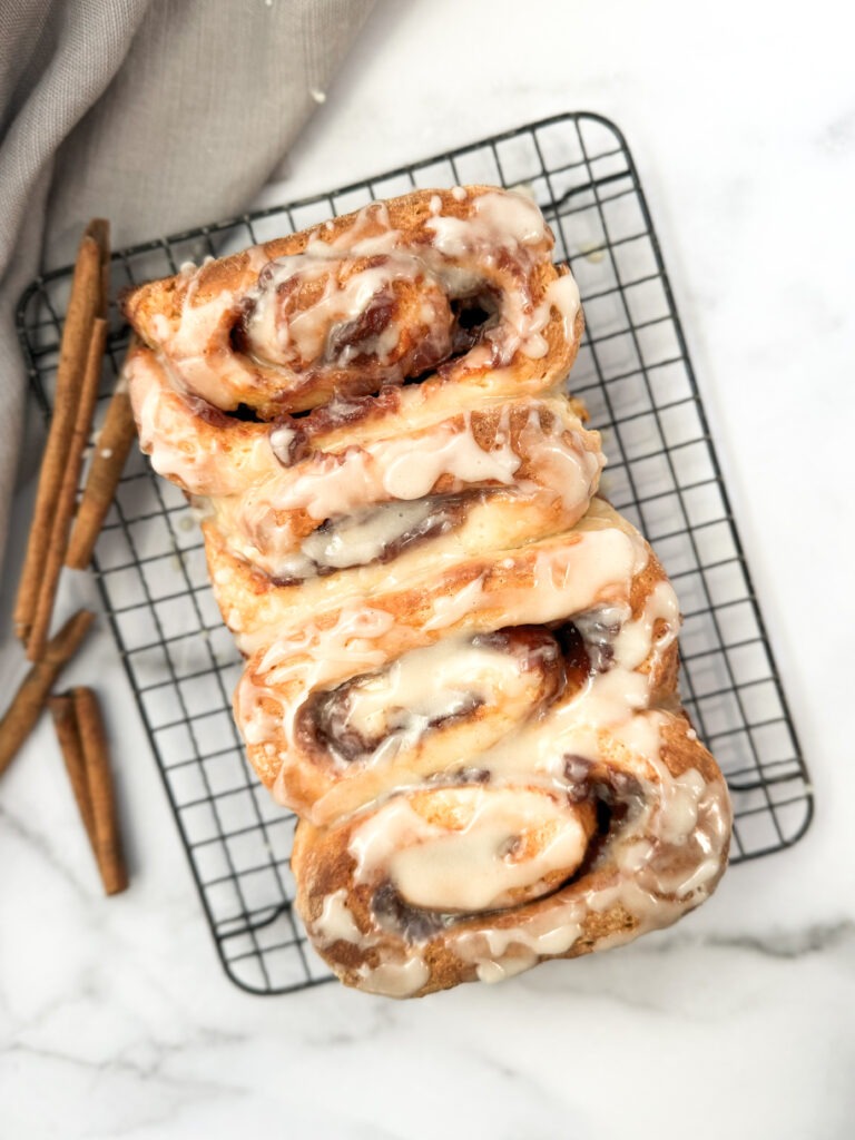 gluten free apple butter bread with glaze